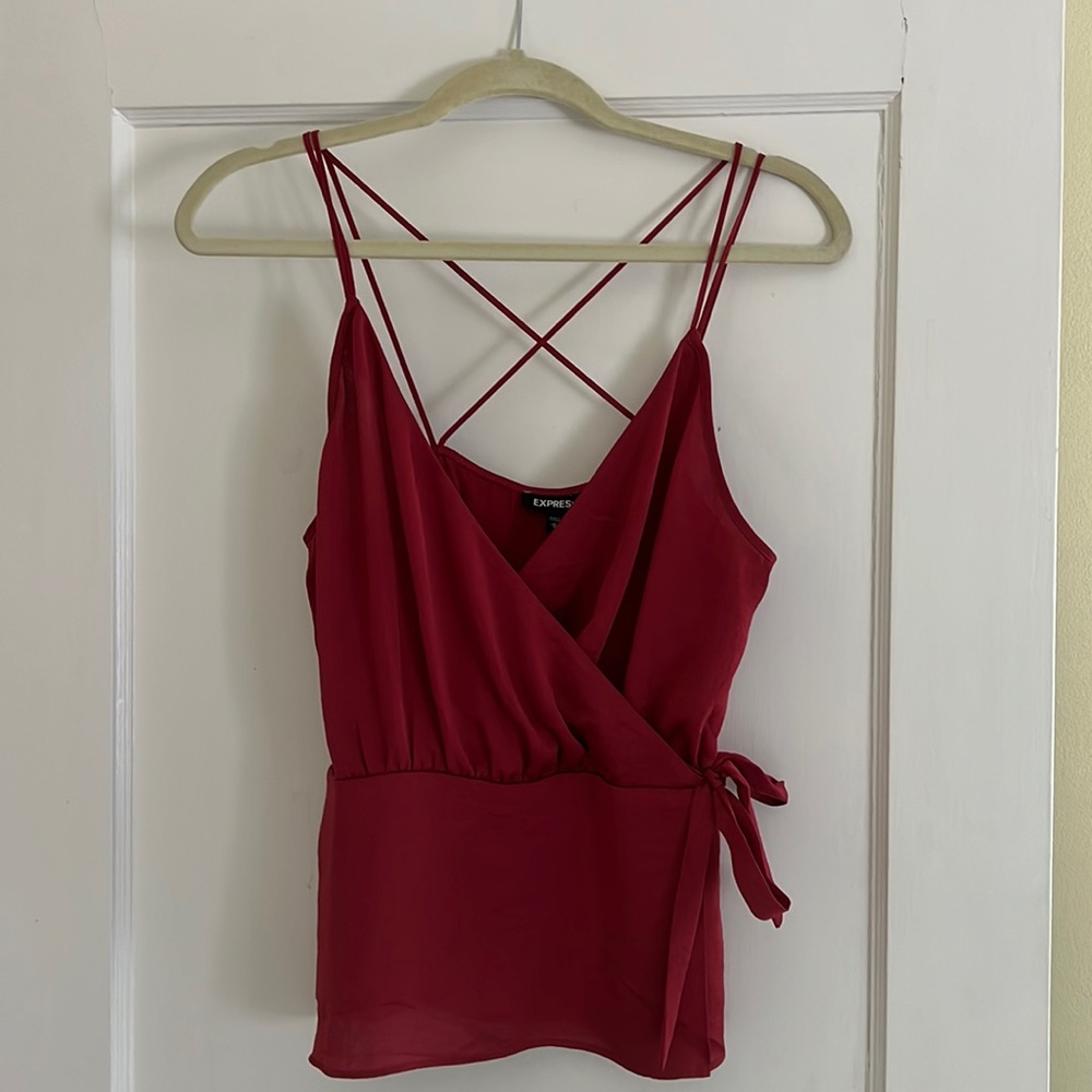 Express maroon top size medium